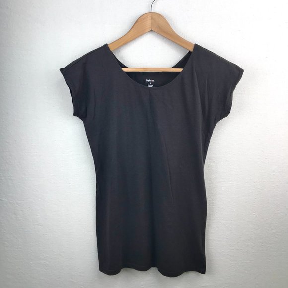 Style & Co Espresso Brown Cap Sleeve Lightweight Top - Picture 8 of 11